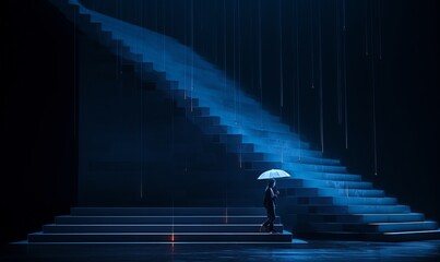 Fototapeta premium high performance roadmap stair steps