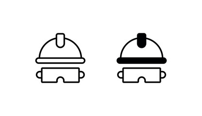 Helmet icon design with white background stock illustration
