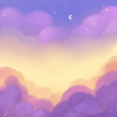 fancy night sky hand drawn background