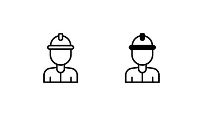 Engineer icon design with white background stock illustration