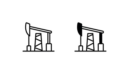 Oil Mining icon design with white background stock illustration