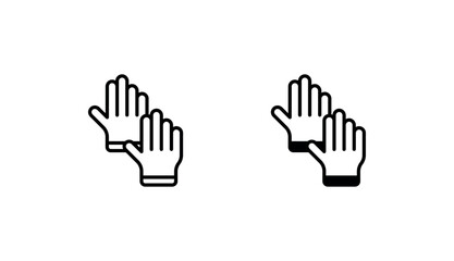 Gloves icon design with white background stock illustration