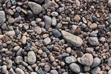Random sized rocks on a beach in Kallo, Pori