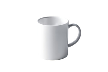 White ceramic cup isolated on transparent background. Generative Ai