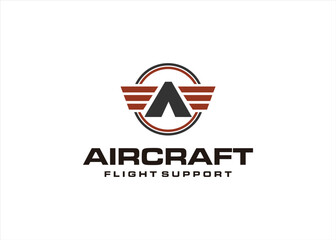 aircraft logo travel plane flight transportation business