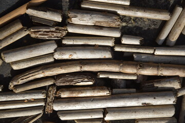 stack of old wood
