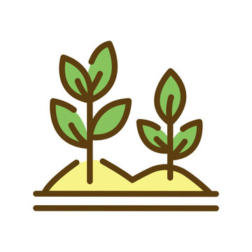 green plants growing in soil clip art preview