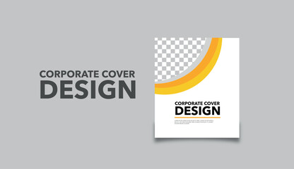 Annual report business corporate book cover design template or brochure cover design
