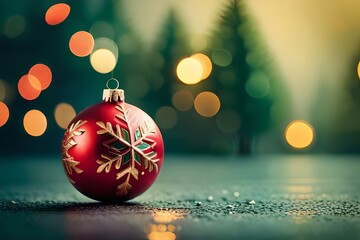 Obraz premium Christmas, New Year's fir wreath on a neutral background created by AI