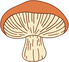 doodle freehand sketch drawing of wild mushroom mushroom.