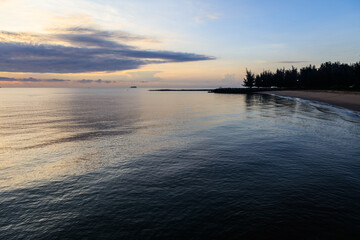 Beautiful sea scenery morning nature.