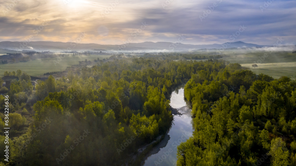 Poster Orcia river valley