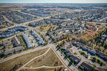 Fototapeta na wymiar Above the Canopy: Wildwood, Saskatoon, Saskatchewan's Gem
