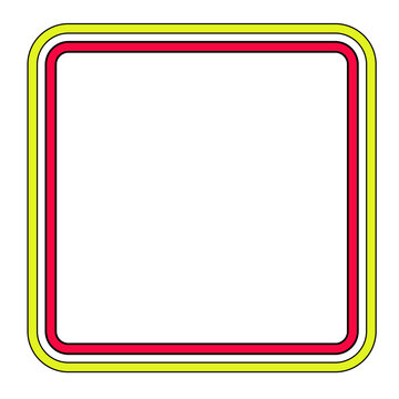 Element  square retro 80s-90s style.