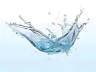 Obraz premium Splash of water over white background