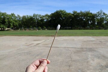golfer putting on a course