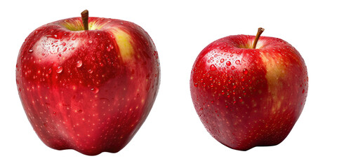 Fresh red McIntosh apple as package design element, isolated on transparent