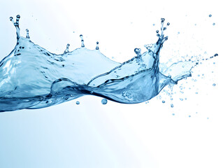 Obraz premium Splash of water over white background