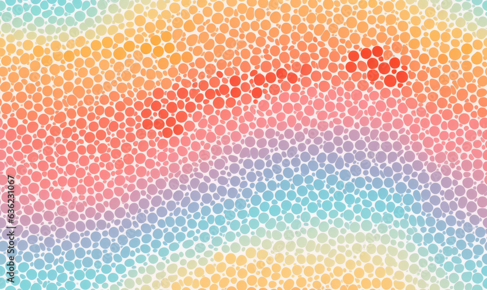 Aufkleber abstract seamless wavy pattern with random dots and circles