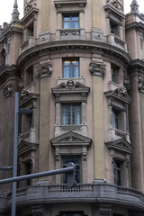 Detalles Arquitect&oacute;nicos de edificio  en la Gran V&iacute;a de Madrid