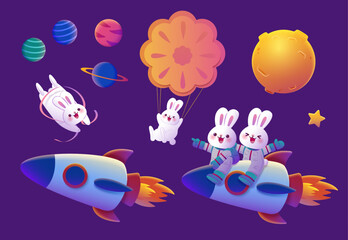 Outer space bunnies element set © Rolling Stones