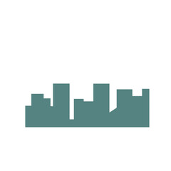 Naklejka premium City ​​View Silhouette Illustration