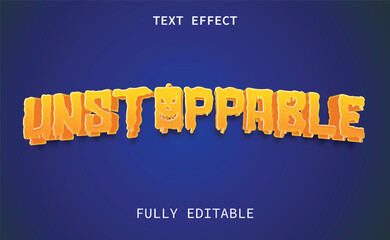 Fully editable text effect