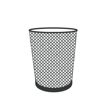 Wastebasket design concept stock illustration
