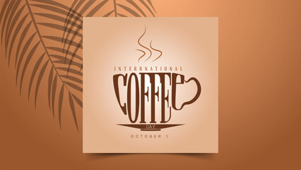 Obraz premium world intercational coffee day