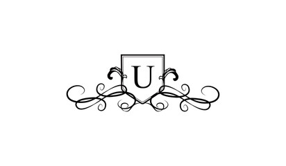LUXURY MUSIC NOTES ICON LOGO U