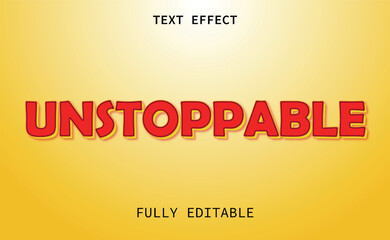 Fully editable text effect