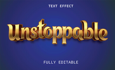 Fully editable text effect