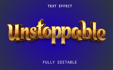 Fully editable text effect