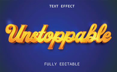 Fully editable text effect