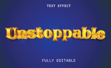 Fully editable text effect