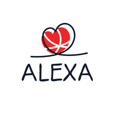 Creative (Alexa) name, Vector illustration.