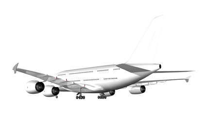 airplane isolated on white