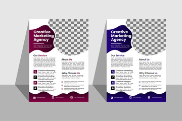 Corporate creative colorful business flyer template design set, abstract business flyer, editable vector template design Multipurpose Flyer Layout.