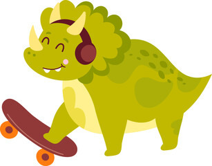 Dinosaur With Skate Listen Music