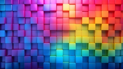 Grid Texture in Multicolor Colors. Futuristic Background