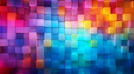 Grid Texture in Multicolor Colors. Futuristic Background