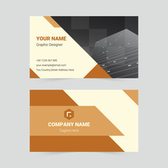 Brown modern business card template