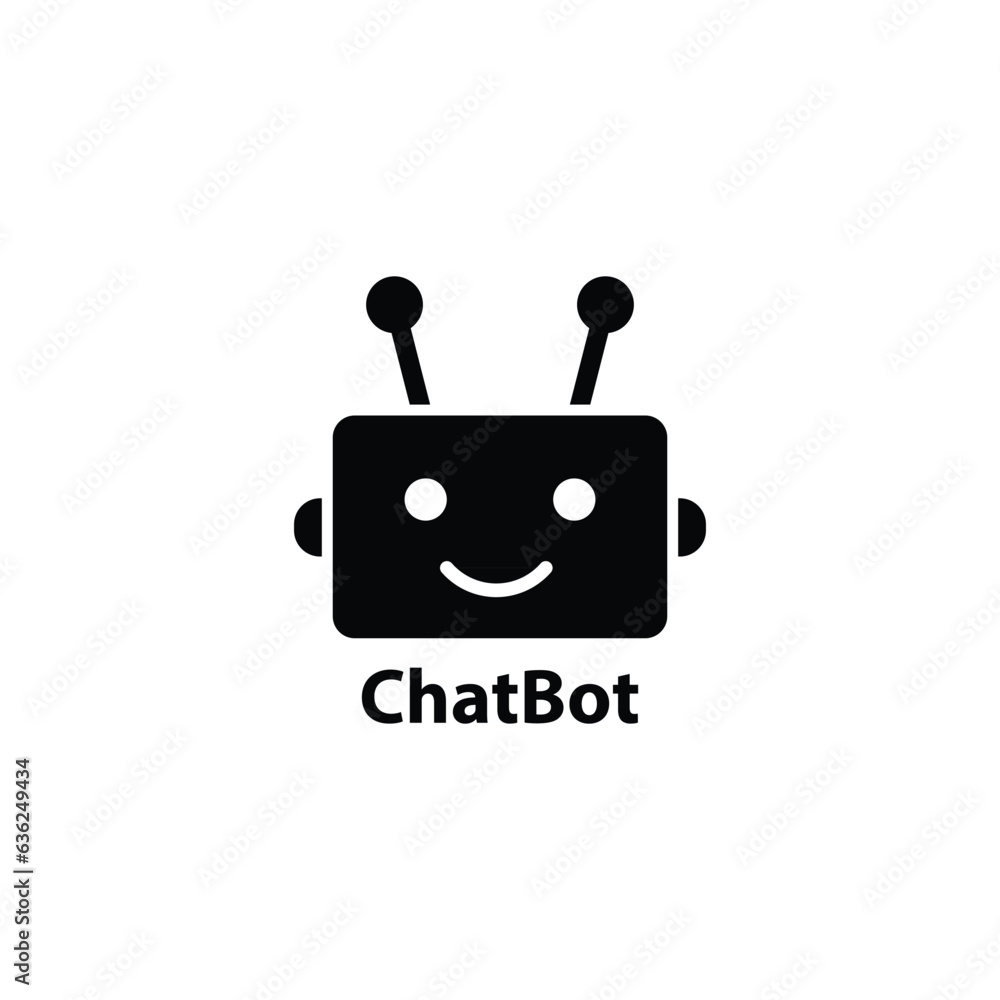 Poster chatbot vector chat bot icon chat robot sign
