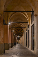 arches of a walkway in padova