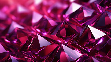 Abstract pink background of pink diamond refractions