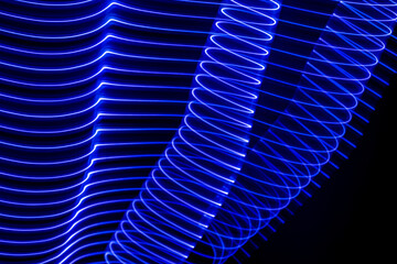 Abstract colored lines. Art made with light. Resource for designers.