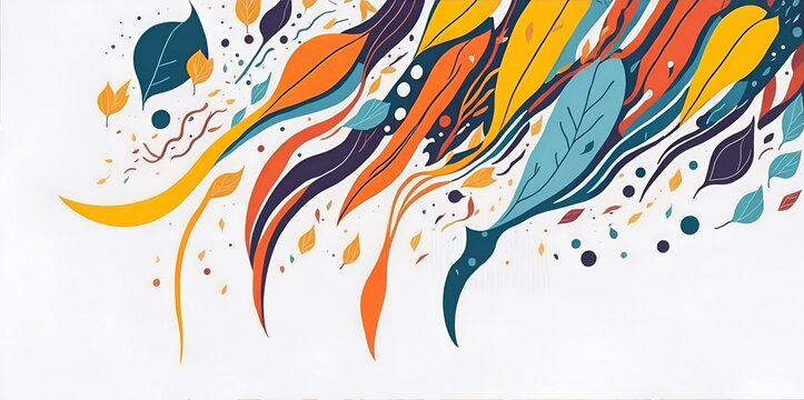 Abstract fall folliage concept background. AI generated illustration