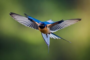blue tailed hummingbird - obrazy, fototapety, plakaty