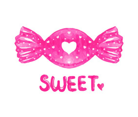 valentine elements watercolor