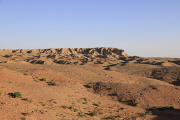 The rock formations of Tsagaan Suvarga in the Gobi Desert, Mongolia